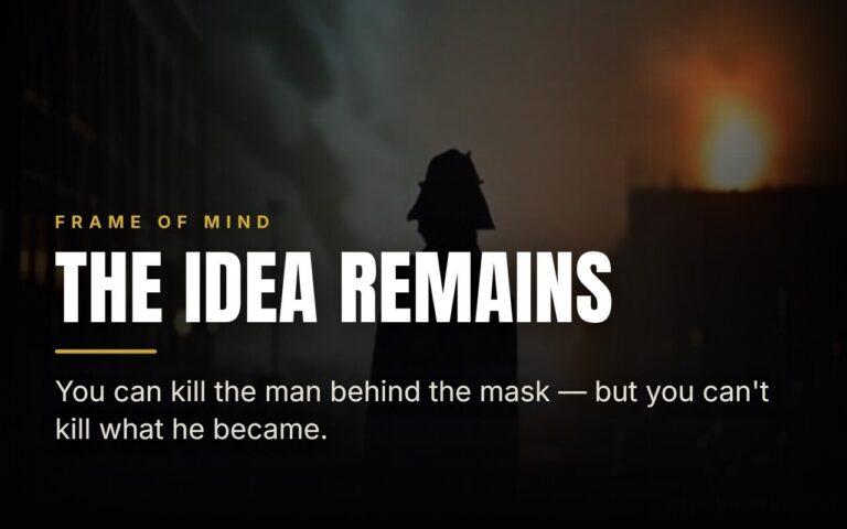 V for Vendetta and the Idea Bullets Can’t Kill